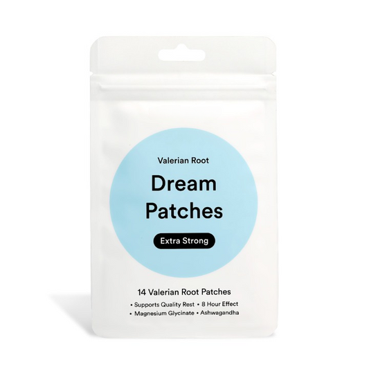 Dream Patches Extra Strong packaging with valerian root formula for sleep