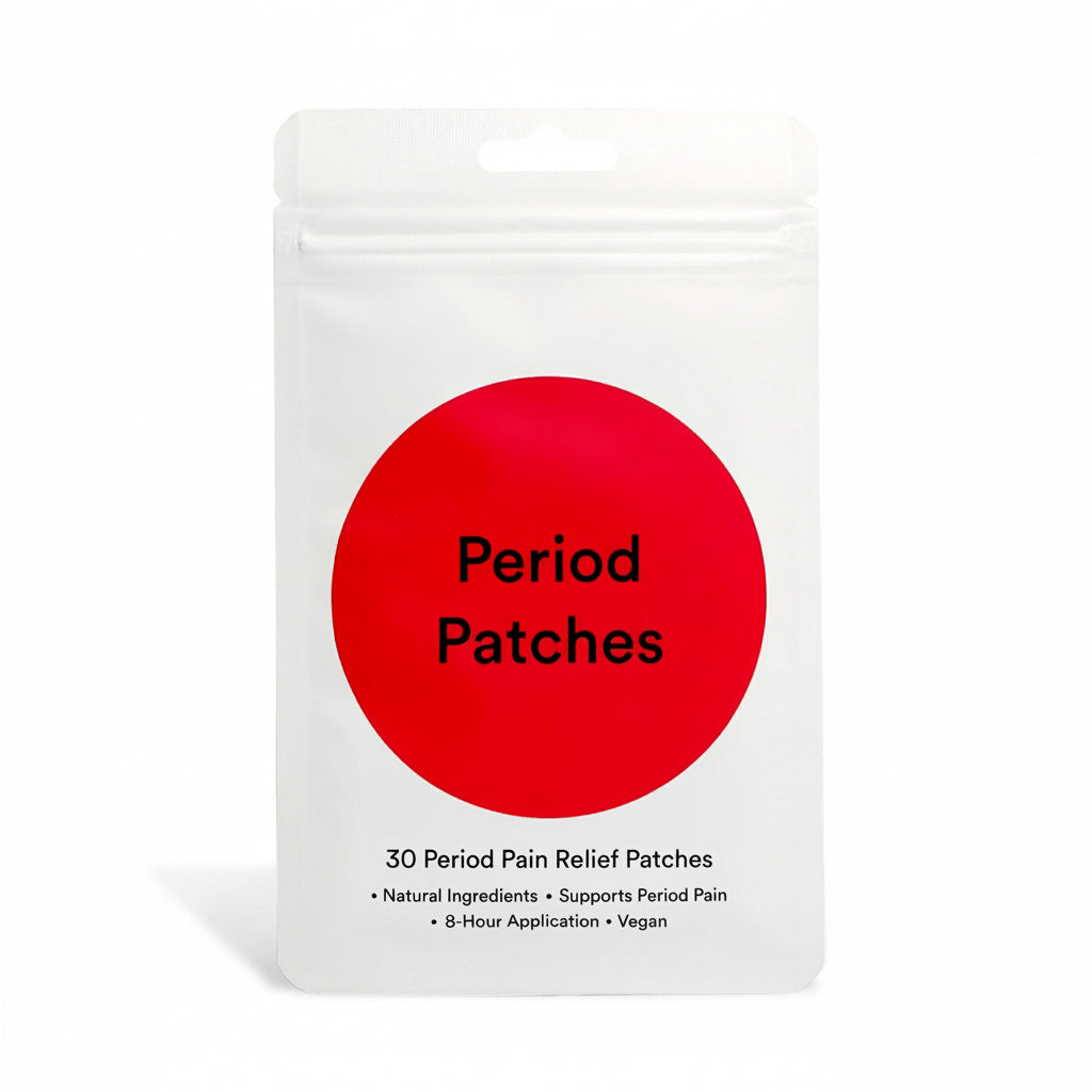 Period Patches - Period Relief Iron Patches with Menthol, Camphor and Chamomile - Menstrual Relief with Lavender Essential Oil - 30 Count