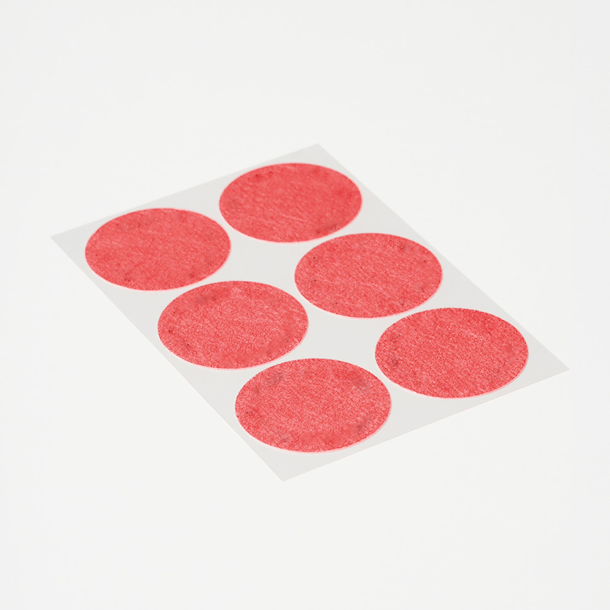 Sheet of round red Love Patches for intimacy and vitality